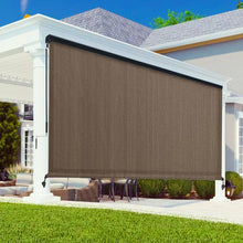 Load image into Gallery viewer, Artpuch Premium Outdoor Roller Shades, Exterior Cordless Patio Shades Roll up Outdoor Blinds for Porch Gazebo, Crank Operated with Aluminum Protective Valance