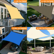 Load image into Gallery viewer, Artpuch Sun Shade Sail Triangle, Curved Edged Commercial Grade 185GSM Permeable Outdoor Shade Cloth for Deck, Backyard, Patio