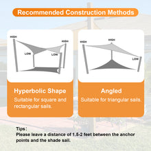 Load image into Gallery viewer, Artpuch Sun Shade Sail Triangle, Curved Edged Commercial Grade 185GSM Permeable Outdoor Shade Cloth for Deck, Backyard, Patio
