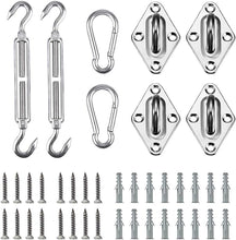 Load image into Gallery viewer, Artpuch Sun Shade Sail Hardware Kit 5 Inch for Rectangle Square Shade Sail Outdoor Installation 316 Stainless Steel