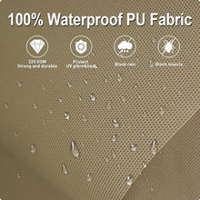 Load image into Gallery viewer, Artpuch Outdoor Waterproof Roller Shade 7'(W) x6'(H) Beige PVC Fabric Cordless Exterior Roll Up Shade, Wand Operation Roller Shade Cloth for Patio Porch Gazebo