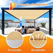 Load image into Gallery viewer, Artpuch Outdoor Pergola Shade Cover Sun Shade Cloth with Grommets Wheat Commercial Grade Patio Privacy Screen Shade Canopy (Customized Available) GN02New