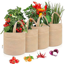 Load image into Gallery viewer, Artpuch Grow Bags 4 Pack 10 Gallon, Desert Sand Heavy Duty Fabric Pot with Handle HDPE Reusable Garden Plant Pots for Indoor/Outdoor