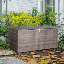 Load image into Gallery viewer, Artpuch 136 Gallon Large Deck Box Indoor Outdoor Storage Wicker Furniture, 52x28x30 Inch Stylish and Durable Outdoor Storage Container for Patio, Garden, and Poolside