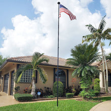 Load image into Gallery viewer, Artpuch 30FT Aluminum Telescopic Flag Pole Thick Tube Halyard & Sectional Flagpole Free Ball Kit and American Flag Outdoor