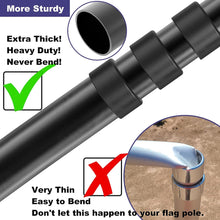 Load image into Gallery viewer, Artpuch 30FT Aluminum Telescopic Flag Pole Thick Tube Halyard & Sectional Flagpole Free Ball Kit and American Flag Outdoor