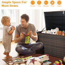 Load image into Gallery viewer, Artpuch 136 Gallon Large Deck Box Indoor Outdoor Storage Wicker Furniture, 52x28x30 Inch Stylish and Durable Outdoor Storage Container for Patio, Garden, and Poolside