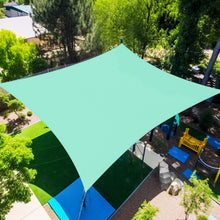Load image into Gallery viewer, Artpuch Sun Shade Sail Curved Commercial Outdoor Shade Cover Turquoise Green Rectangle Heavy Duty Permeable 185GSM Backyard Shade Cloth for Patio Garden Sandbox (We Make Custom Size)