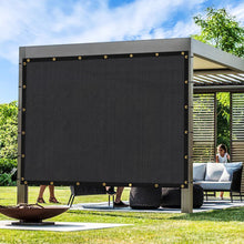 Load image into Gallery viewer, Artpuch Outdoor Pergola Shade Cover Sun Shade Cloth with Grommets Black Commercial Grade Patio Privacy Screen Shade Canopy (Customized Available) GN02New