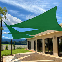 Load image into Gallery viewer, Artpuch Sun Shade Sail Curved Commercial Outdoor Shade Cover Dark Green Triangle Heavy Duty Permeable 185GSM Backyard Shade Cloth for Patio Garden Sandbox (We Make Custom Size)