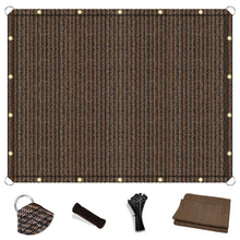 Load image into Gallery viewer, Artpuch Sun Shade Cloth with Upgraded Grommets & D-Ring Eyelets, 90% UV Protection Outdoor Shade Cover Canopy Privacy Screen for Patio, Pergola DGN05 Mocha (Custom Size)