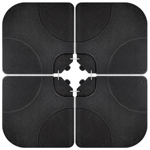 Load image into Gallery viewer, Artpuch 4pcs Square Offset Umbrella Base Plastic Cantilever Patio Umbrella Base, Water/Sand Filled Umbrella Base
