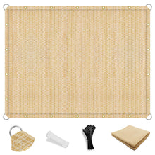 Load image into Gallery viewer, Artpuch Sun Shade Cloth with Upgraded Grommets & D-Ring Eyelets, 90% UV Protection Outdoor Shade Cover Canopy Privacy Screen for Patio, Pergola DGN05 Wheat (Custom Size)