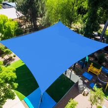 Load image into Gallery viewer, Artpuch Sun Shade Sail Curved Commercial Outdoor Shade Cover Blue Rectangle Heavy Duty Permeable 185GSM Backyard Shade Cloth for Patio Garden Sandbox (We Make Custom Size)