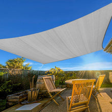 Load image into Gallery viewer, Artpuch Sun Shade Sail Curved Commercial Outdoor Shade Cover Sliver Grey Rectangle Heavy Duty Permeable 185GSM Backyard Shade Cloth for Patio Garden Sandbox (We Make Custom Size)