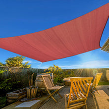 Load image into Gallery viewer, Artpuch Sun Shade Sail Curved Commercial Outdoor Shade Cover Rust Red Rectangle Heavy Duty Permeable 185GSM Backyard Shade Cloth for Patio Garden Sandbox (We Make Custom Size)