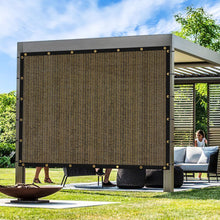 Load image into Gallery viewer, Artpuch Outdoor Pergola Shade Cover Sun Shade Cloth with Grommets Mocha Commercial Grade Patio Privacy Screen Shade Canopy (Customized Available) GN02New