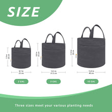 Load image into Gallery viewer, Artpuch Grow Bags 4 Pack 10 Gallon, Gray Heavy Duty Fabric Pot with Handle HDPE Reusable Garden Plant Pots for Indoor/Outdoor