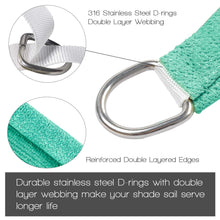 Load image into Gallery viewer, Artpuch Sun Shade Sail Curved Commercial Outdoor Shade Cover Turquoise Green Triangle Heavy Duty Permeable 185GSM Backyard Shade Cloth for Patio Garden Sandbox (We Make Custom Size)