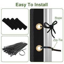 Load image into Gallery viewer, Artpuch Pergola Shade Cover with Grommets 90% UV Block Outdoor Sun Shade Cloth Privacy Screen for Patio (Customized Available) Black GN06