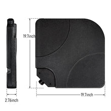 Load image into Gallery viewer, Artpuch 4pcs Square Offset Umbrella Base Plastic Cantilever Patio Umbrella Base, Water/Sand Filled Umbrella Base