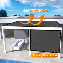 Load image into Gallery viewer, Artpuch Outdoor Pergola Shade Cover Sun Shade Cloth with Grommets Dark Gray Commercial Grade Patio Privacy Screen Shade Canopy (Customized Available) GN02New