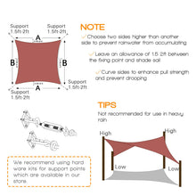 Load image into Gallery viewer, Artpuch Sun Shade Sail Curved Commercial Outdoor Shade Cover Rust Red Rectangle Heavy Duty Permeable 185GSM Backyard Shade Cloth for Patio Garden Sandbox (We Make Custom Size)