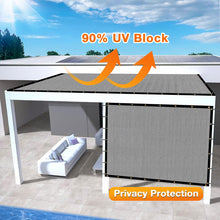 Load image into Gallery viewer, Artpuch Outdoor Pergola Shade Cover Sun Shade Cloth with Grommets Light Gray Commercial Grade Patio Privacy Screen Shade Canopy (Customized Available) GN02New