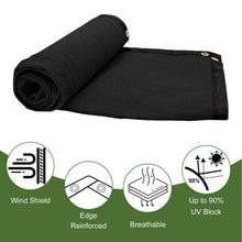 Load image into Gallery viewer, Artpuch Pergola Shade Cover with Grommets 90% UV Block Outdoor Sun Shade Cloth Privacy Screen for Patio (Customized Available) Black GN06