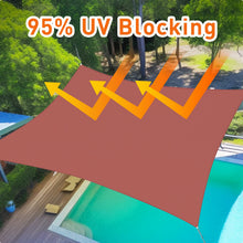 Load image into Gallery viewer, Artpuch Sun Shade Sail Curved Commercial Outdoor Shade Cover Rust Red Rectangle Heavy Duty Permeable 185GSM Backyard Shade Cloth for Patio Garden Sandbox (We Make Custom Size)