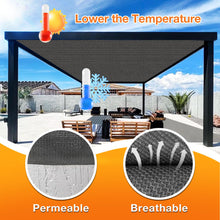 Load image into Gallery viewer, Artpuch Outdoor Pergola Shade Cover Sun Shade Cloth with Grommets Dark Gray Commercial Grade Patio Privacy Screen Shade Canopy (Customized Available) GN02New