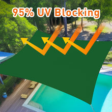 Load image into Gallery viewer, Artpuch Sun Shade Sail Curved Commercial Outdoor Shade Cover Dark Green Rectangle Heavy Duty Permeable 185GSM Backyard Shade Cloth for Patio Garden Sandbox (We Make Custom Size)