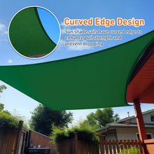 Load image into Gallery viewer, Artpuch Sun Shade Sail Curved Commercial Outdoor Shade Cover Dark Green Rectangle Heavy Duty Permeable 185GSM Backyard Shade Cloth for Patio Garden Sandbox (We Make Custom Size)