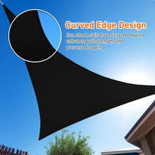Load image into Gallery viewer, Artpuch Sun Shade Sail Curved Commercial Outdoor Shade Cover Black Triangle Heavy Duty Permeable 185GSM Backyard Shade Cloth for Patio Garden Sandbox (We Make Custom Size)
