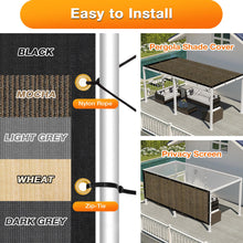 Load image into Gallery viewer, Artpuch Outdoor Pergola Shade Cover Sun Shade Cloth with Grommets Mocha Commercial Grade Patio Privacy Screen Shade Canopy (Customized Available) GN02New