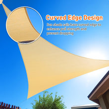 Load image into Gallery viewer, Artpuch Sun Shade Sail Curved Commercial Outdoor Shade Cover Sand Triangle Heavy Duty Permeable 185GSM Backyard Shade Cloth for Patio Garden Sandbox (We Make Custom Size)