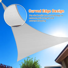 Load image into Gallery viewer, Artpuch Sun Shade Sail Curved Commercial Outdoor Shade Cover Sliver Grey Triangle Heavy Duty Permeable 185GSM Backyard Shade Cloth for Patio Garden Sandbox (We Make Custom Size)