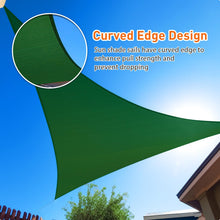 Load image into Gallery viewer, Artpuch Sun Shade Sail Curved Commercial Outdoor Shade Cover Dark Green Triangle Heavy Duty Permeable 185GSM Backyard Shade Cloth for Patio Garden Sandbox (We Make Custom Size)