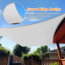 Load image into Gallery viewer, Artpuch Sun Shade Sail Curved Commercial Outdoor Shade Cover Sliver Grey Rectangle Heavy Duty Permeable 185GSM Backyard Shade Cloth for Patio Garden Sandbox (We Make Custom Size)