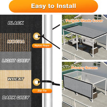 Load image into Gallery viewer, Artpuch Outdoor Pergola Shade Cover Sun Shade Cloth with Grommets Light Gray Commercial Grade Patio Privacy Screen Shade Canopy (Customized Available) GN02New