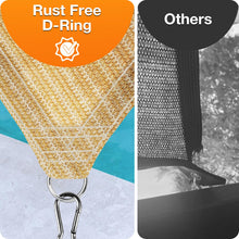 Load image into Gallery viewer, Artpuch Sun Shade Cloth with Upgraded Grommets & D-Ring Eyelets, 90% UV Protection Outdoor Shade Cover Canopy Privacy Screen for Patio, Pergola DGN05 Wheat (Custom Size)
