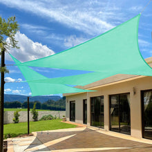 Load image into Gallery viewer, Artpuch Sun Shade Sail Curved Commercial Outdoor Shade Cover Turquoise Green Triangle Heavy Duty Permeable 185GSM Backyard Shade Cloth for Patio Garden Sandbox (We Make Custom Size)