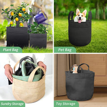 Load image into Gallery viewer, Artpuch Grow Bags 4 Pack 10 Gallon, Gray Heavy Duty Fabric Pot with Handle HDPE Reusable Garden Plant Pots for Indoor/Outdoor