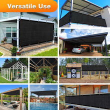 Load image into Gallery viewer, Artpuch Outdoor Pergola Shade Cover Sun Shade Cloth with Grommets Black Commercial Grade Patio Privacy Screen Shade Canopy (Customized Available) GN02New