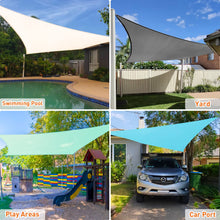 Load image into Gallery viewer, Artpuch Sun Shade Sail Curved Commercial Outdoor Shade Cover Turquoise Green Rectangle Heavy Duty Permeable 185GSM Backyard Shade Cloth for Patio Garden Sandbox (We Make Custom Size)