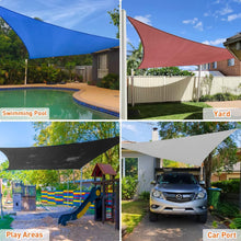 Load image into Gallery viewer, Artpuch Sun Shade Sail Curved Commercial Outdoor Shade Cover Sliver Grey Rectangle Heavy Duty Permeable 185GSM Backyard Shade Cloth for Patio Garden Sandbox (We Make Custom Size)