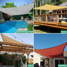 Load image into Gallery viewer, Artpuch Sun Shade Sail Curved Commercial Outdoor Shade Cover Turquoise Green Rectangle Heavy Duty Permeable 185GSM Backyard Shade Cloth for Patio Garden Sandbox (We Make Custom Size)