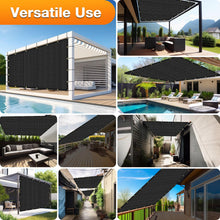 Load image into Gallery viewer, Artpuch Sun Shade Cloth with Upgraded Grommets & D-Ring Eyelets, 90% UV Protection Outdoor Shade Cover Canopy Privacy Screen for Patio, Pergola DGN05 Black (Custom Size)