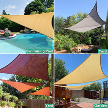 Load image into Gallery viewer, Artpuch Sun Shade Sail Curved Commercial Outdoor Shade Cover Sliver Grey Triangle Heavy Duty Permeable 185GSM Backyard Shade Cloth for Patio Garden Sandbox (We Make Custom Size)