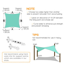 Load image into Gallery viewer, Artpuch 10' x 10' Sun Shade Sails Square Canopy, Sand UV Block Cover for Outdoor Patio Garden Yard